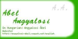 abel angyalosi business card